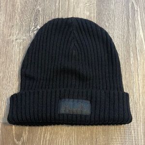 PINK black beanie hat